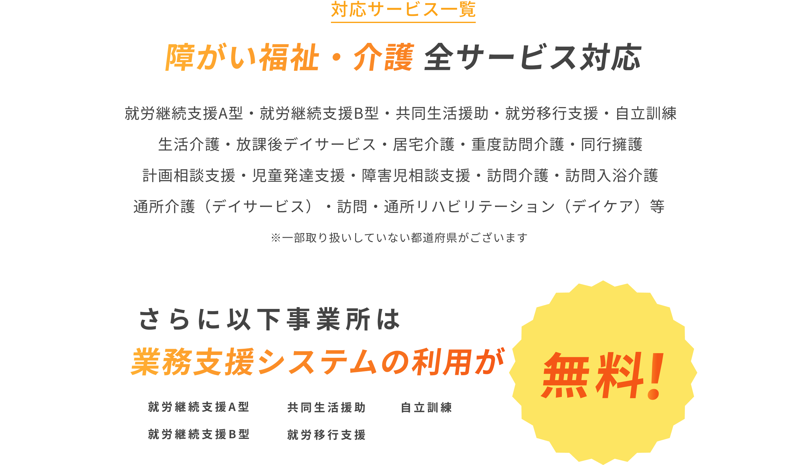 対応サービス一覧